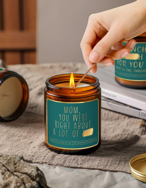 Load image into Gallery viewer, Lavender Candle Gift for Mom - Scented Soy Wax, Relaxing Aromatherapy 9oz
