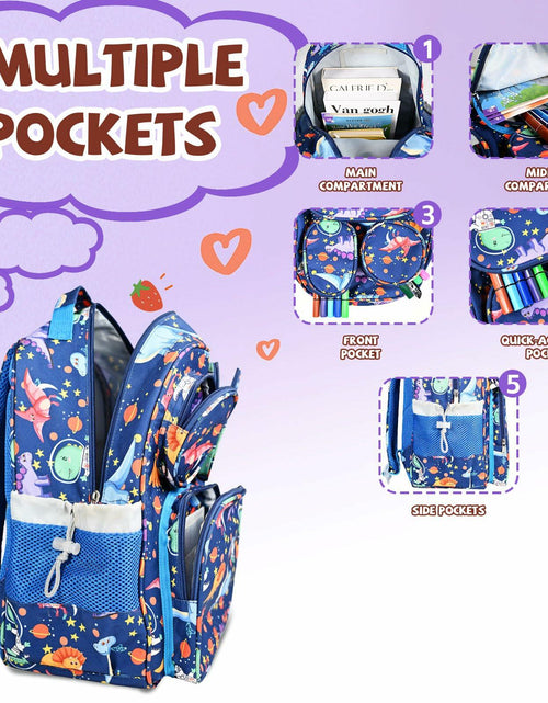 Load image into Gallery viewer, LOKESWEI Toddler Backpack 14" Blue Lightweight Durable Water-Resistant
