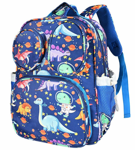 LOKESWEI Toddler Backpack 14" Blue Lightweight Durable Water-Resistant