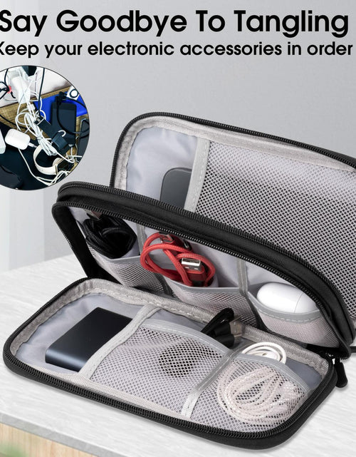 Load image into Gallery viewer, Arae Travel Electronic Organizer Pouch Black Double Layer Waterproof
