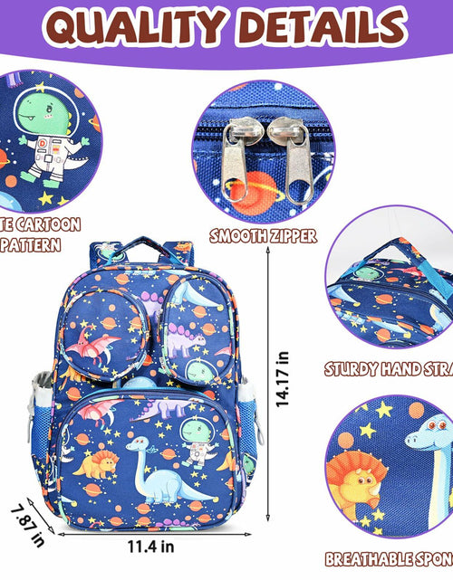 Load image into Gallery viewer, LOKESWEI Toddler Backpack 14" Blue Lightweight Durable Water-Resistant
