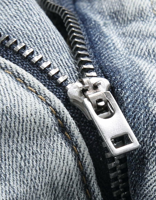 Load image into Gallery viewer, ABSECAI Men's Skinny Ripped Slim Fit Stretch Jeans Blue Size 34

