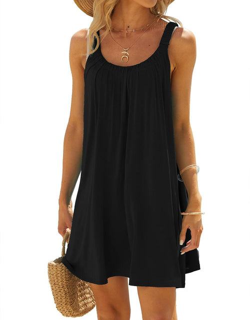Load image into Gallery viewer, Jar of Love Women's Black Bathing Suit Cover Up Casual Beach Dress Size S
