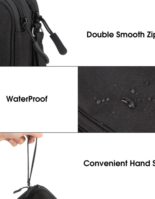 Load image into Gallery viewer, Arae Travel Electronic Organizer Pouch Black Double Layer Waterproof
