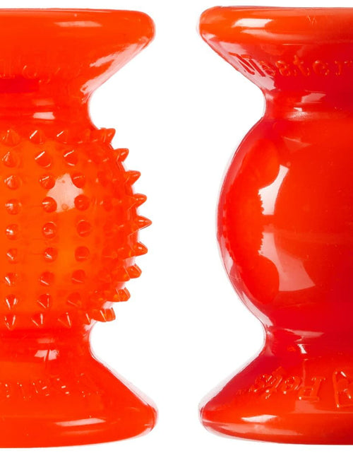 Load image into Gallery viewer, Neater Pets Rolly Cannoli 2 Pack Orange &amp; Clear - 1 Bumpy &amp; 1 Solid
