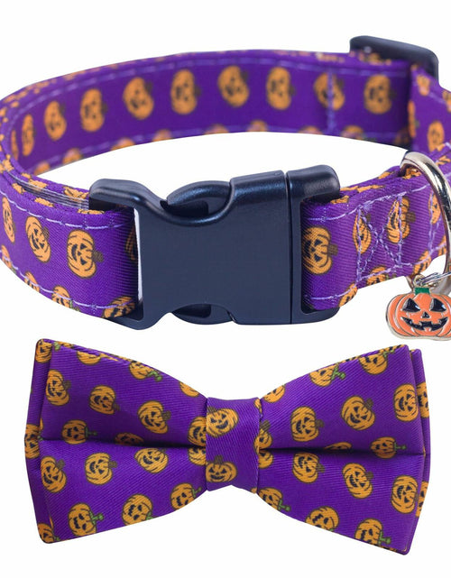 Load image into Gallery viewer, SuperBuddy Adjustable Dog Collar with Bowtie - Small Medium Large Sizes
