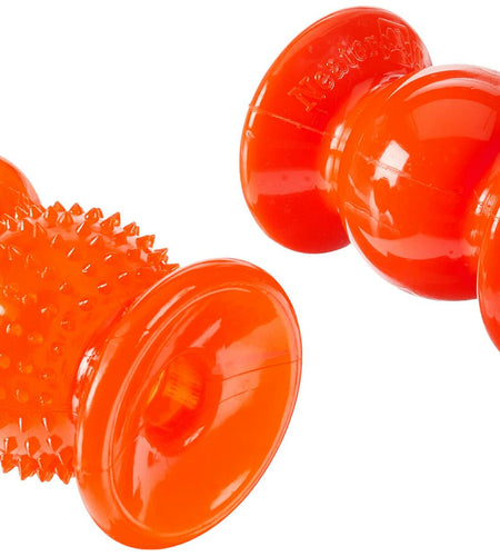 Neater Pets Rolly Cannoli 2 Pack Orange & Clear - 1 Bumpy & 1 Solid
