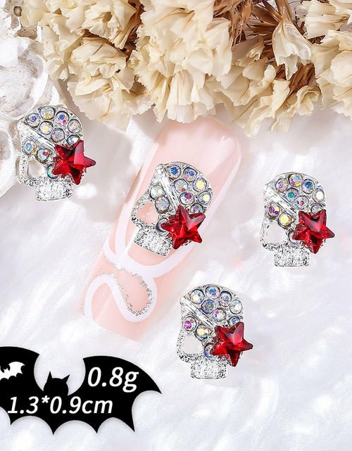 Load image into Gallery viewer, 50pcs Handmade Dark Resin Bat Charms for Nails Halloween Accessories
