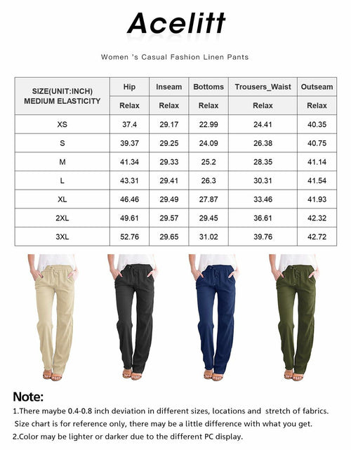 Load image into Gallery viewer, Acelitt Women's Gray High Waisted Casual Trousers Pants Large Pockets - Size L
