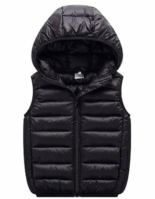 Load image into Gallery viewer, LANBAOSI Kids Winter Hooded Puffer Vest Lightweight Sleeveless Size 4T
