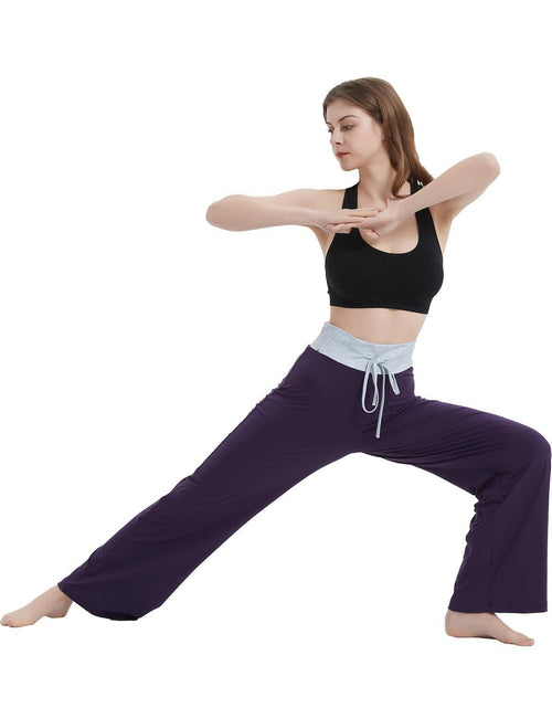 Load image into Gallery viewer, NEWCOSPLAY Women's Comfy Pajama Pants Casual Drawstring Wide Leg Size M

