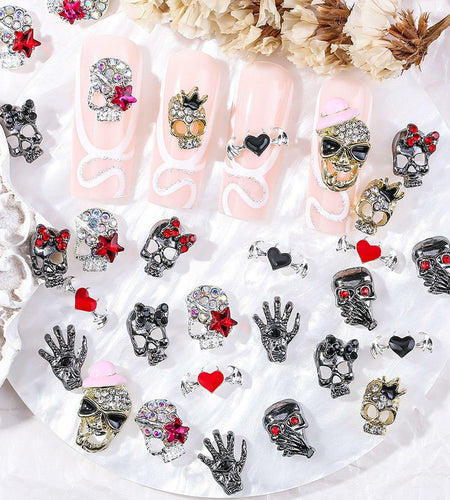 50pcs Handmade Dark Resin Bat Charms for Nails Halloween Accessories