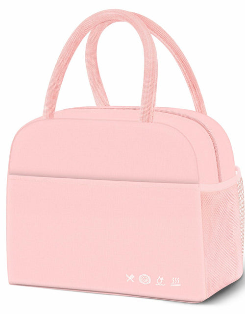 Load image into Gallery viewer, KUBYA Insulated Lunch Bag Pink Reusable Tote for Women Men Office Travel Picnic
