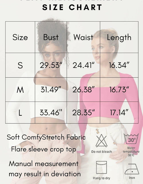 Load image into Gallery viewer, Meyeeka Womens Bell Sleeve Square Neck Crop Top Rose Red S
