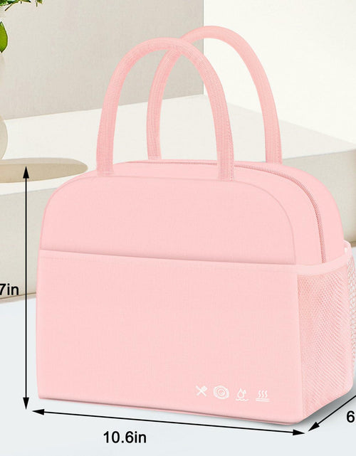 Load image into Gallery viewer, KUBYA Insulated Lunch Bag Pink Reusable Tote for Women Men Office Travel Picnic
