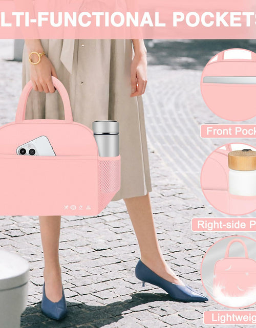 Load image into Gallery viewer, KUBYA Insulated Lunch Bag Pink Reusable Tote for Women Men Office Travel Picnic
