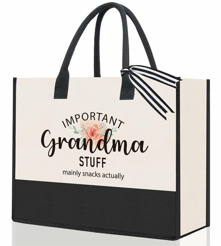 PKW Grandma Gift Tote Bag - Birthday Xmas Mother's Day Gift - From Grandchildren
