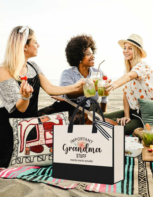 Load image into Gallery viewer, PKW Grandma Gift Tote Bag - Birthday Xmas Mother's Day Gift - From Grandchildren
