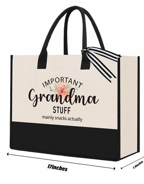 Load image into Gallery viewer, PKW Grandma Gift Tote Bag - Birthday Xmas Mother's Day Gift - From Grandchildren
