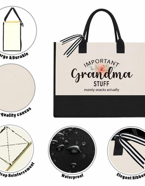 Load image into Gallery viewer, PKW Grandma Gift Tote Bag - Birthday Xmas Mother's Day Gift - From Grandchildren

