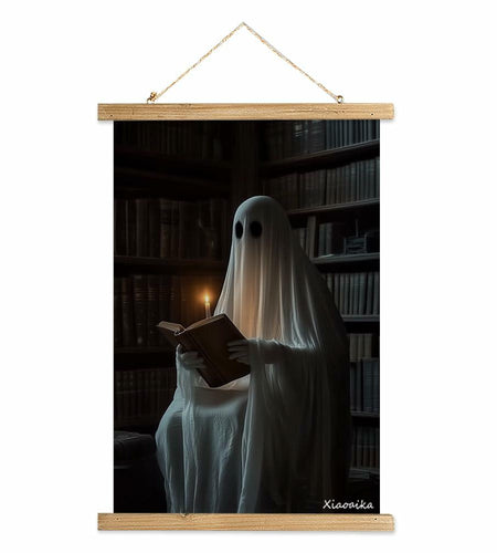 XIAOAIKA Vintage Halloween Ghost Poster 16x23in Linen Canvas Wall Art