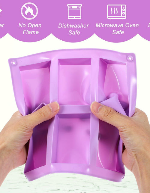 Load image into Gallery viewer, PEOVLVN Silicone Chocolate Bar Mold 6 Cavities Deep Pistachio Purple

