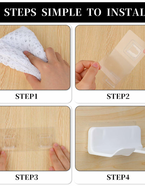 Load image into Gallery viewer, COMNICO Hair Dryer Holder Wall Mount White Self Adhesive Organizer with Cord
