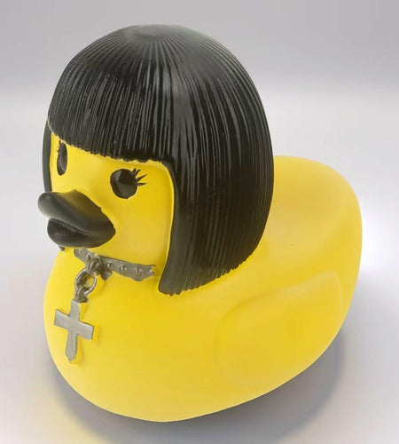 Gothic Dark Resin Satanic Duck 3.15 Inch Black Vintage Home Decor