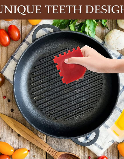 Load image into Gallery viewer, LAOJU 3PCS Cast Iron Pan Scraper Set Silicone Kitchen Cleaning Tools
