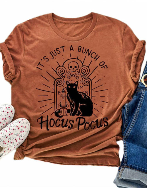 Load image into Gallery viewer, Disney Hocus Pocus Women's Orange Halloween Shirt Tee Size L
