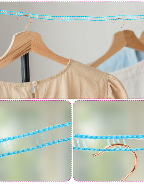 Load image into Gallery viewer, Giantree 2 Pack Retractable Windproof Clothesline Pink + Blue for Outdoor
