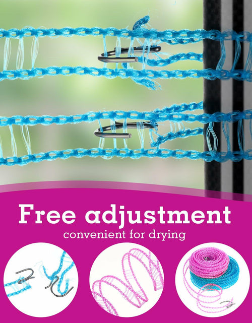 Load image into Gallery viewer, Giantree 2 Pack Retractable Windproof Clothesline Pink + Blue for Outdoor
