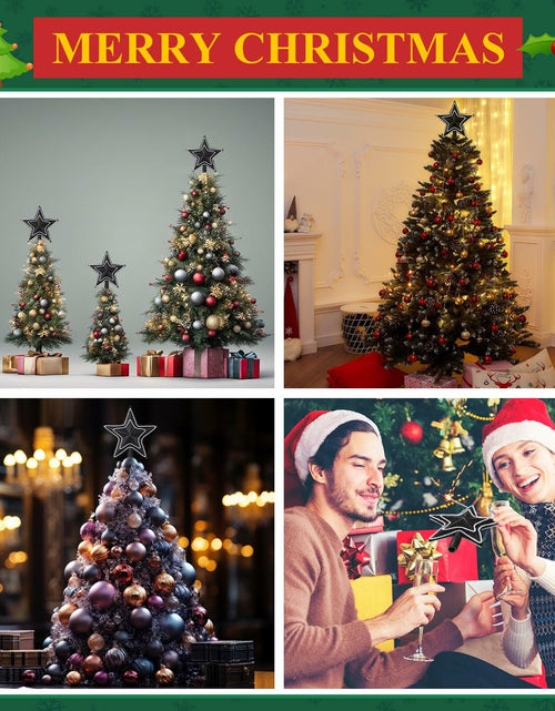 Load image into Gallery viewer, Hollowfly Mini Star Christmas Tree Topper Black Pearl 8 Inch Tree Top Decor
