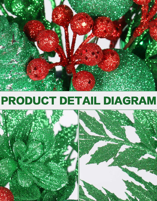 Load image into Gallery viewer, Super Holiday Mini Buffalo Check Plaid Green Glitter Christmas Tree - Tabletop
