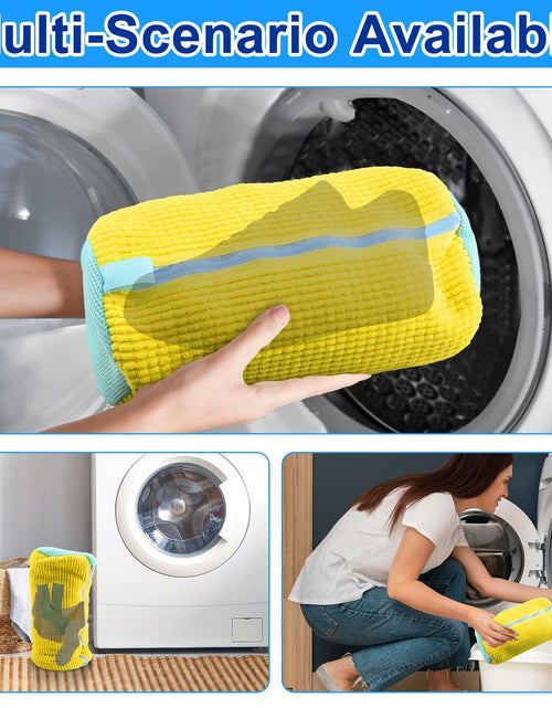 Load image into Gallery viewer, Generic Laundry Bag Yellow 1PCS Zipper Mesh Bag for Washing Machine
