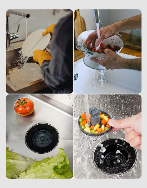 Load image into Gallery viewer, Hibbent 3-in-1 Kitchen Sink Drain Strainer Stopper Combo Black Stainless 1 Pack

