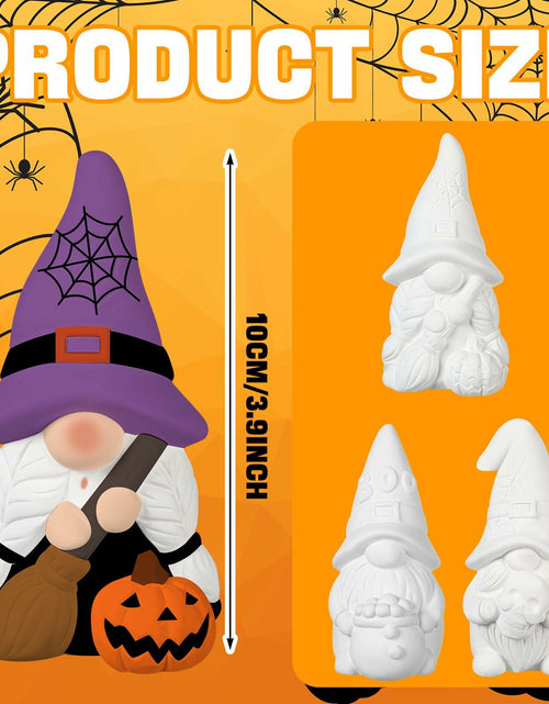 Load image into Gallery viewer, Youyole 3 Pack 4" Unpainted Gnome Statues DIY Craft Halloween Decor
