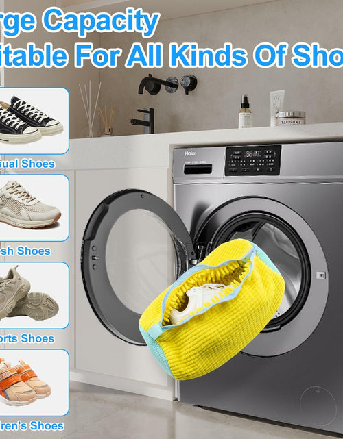 Load image into Gallery viewer, Generic Laundry Bag Yellow 1PCS Zipper Mesh Bag for Washing Machine
