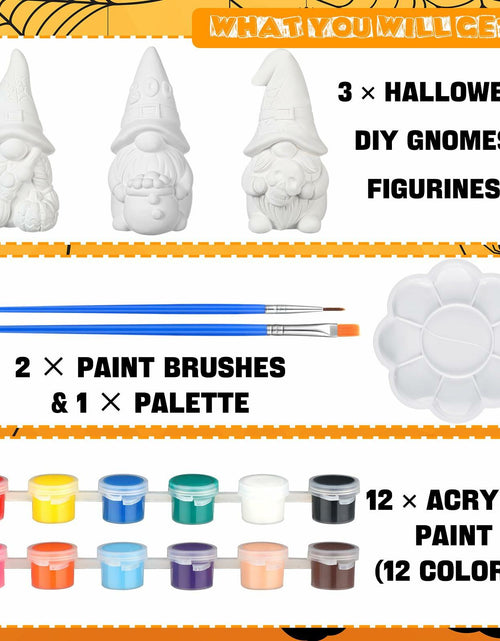 Load image into Gallery viewer, Youyole 3 Pack 4" Unpainted Gnome Statues DIY Craft Halloween Decor
