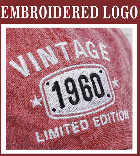 66th Birthday Vintage 1959 Embroidered Baseball Cap - Unisex Hat New