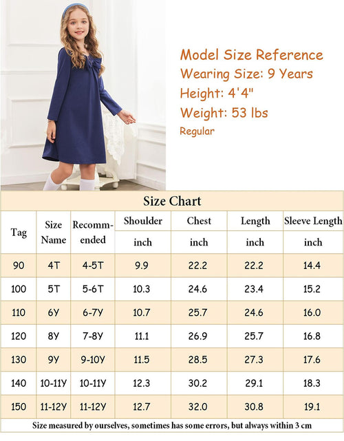 Load image into Gallery viewer, Arshiner Toddler Girl Cotton Long Sleeve Royal Blue Dress 4T New
