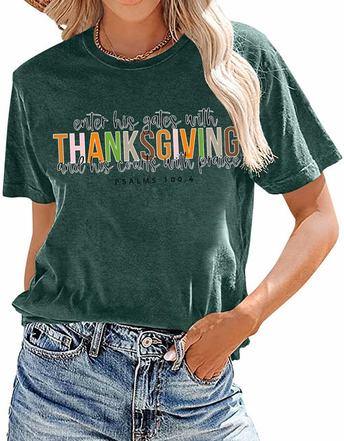Load image into Gallery viewer, ELDPS Women's Thanksgiving Shirt Casual Fall Top Thankful Tee - Medium
