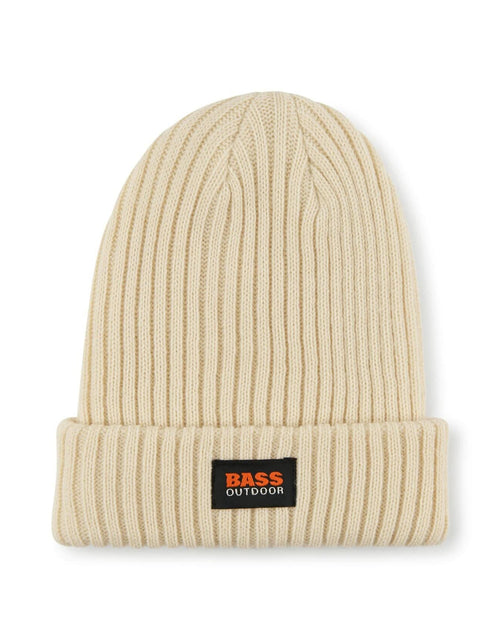 Load image into Gallery viewer, BASS Women's Large Gauge Knit Beanie Hat Ecru One Size
