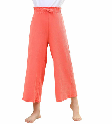 V.&GRIN Girls Wide-Leg Palazzo Pants Coral Size 7-16