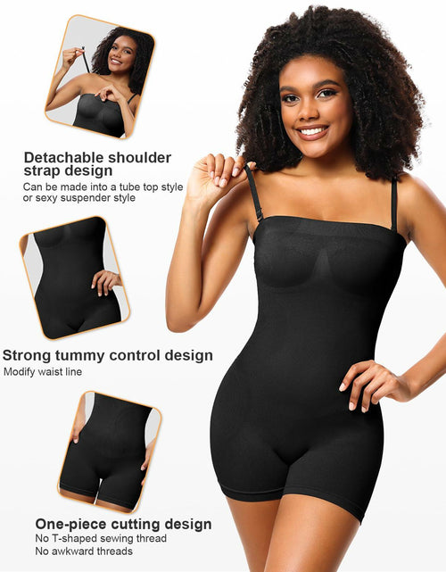 Load image into Gallery viewer, LeapBeast Strapless Shapewear Bodysuit Black L Tummy Control Bra
