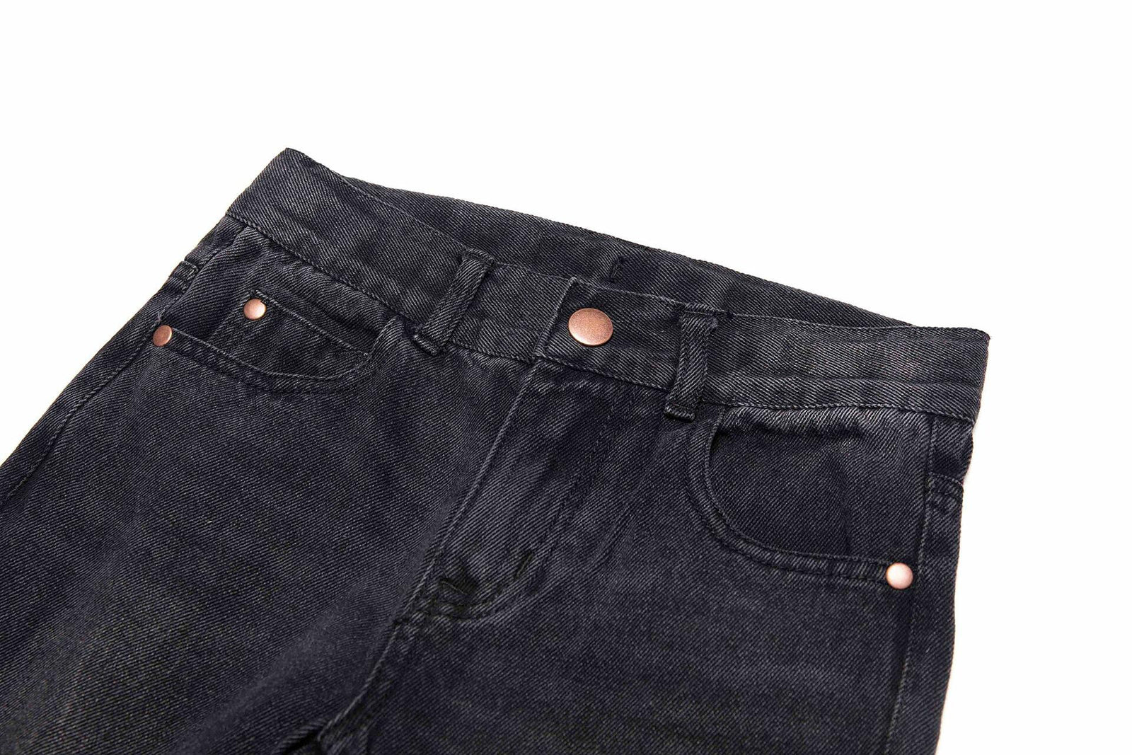 Bienzoe Boys Adjustable Waist Black Ripped Slim Denim Jeans Size 6