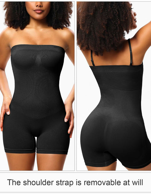 Load image into Gallery viewer, LeapBeast Strapless Shapewear Bodysuit Black L Tummy Control Bra
