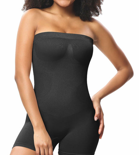 LeapBeast Strapless Shapewear Bodysuit Black L Tummy Control Bra