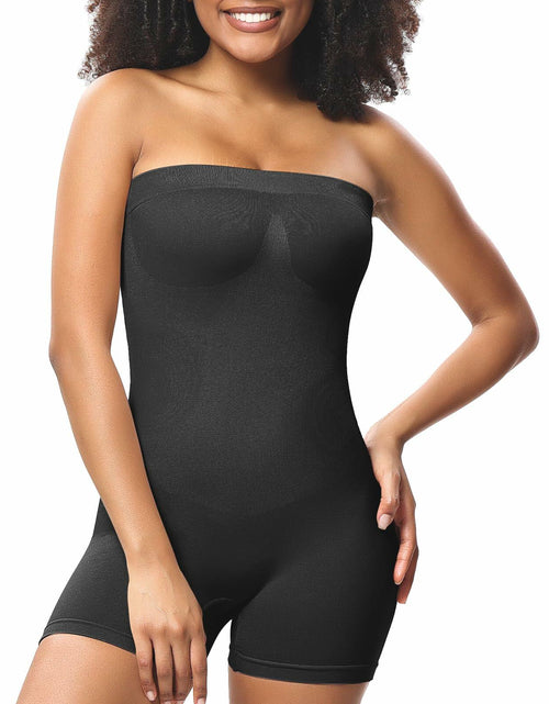 Load image into Gallery viewer, LeapBeast Strapless Shapewear Bodysuit Black L Tummy Control Bra
