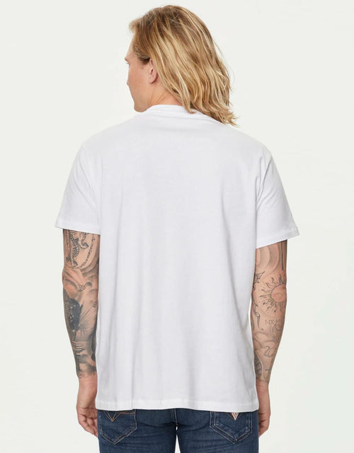 Load image into Gallery viewer, GUESS Men's Eco Crew Neck Abstract Graphic Tee Jet Black Size L
